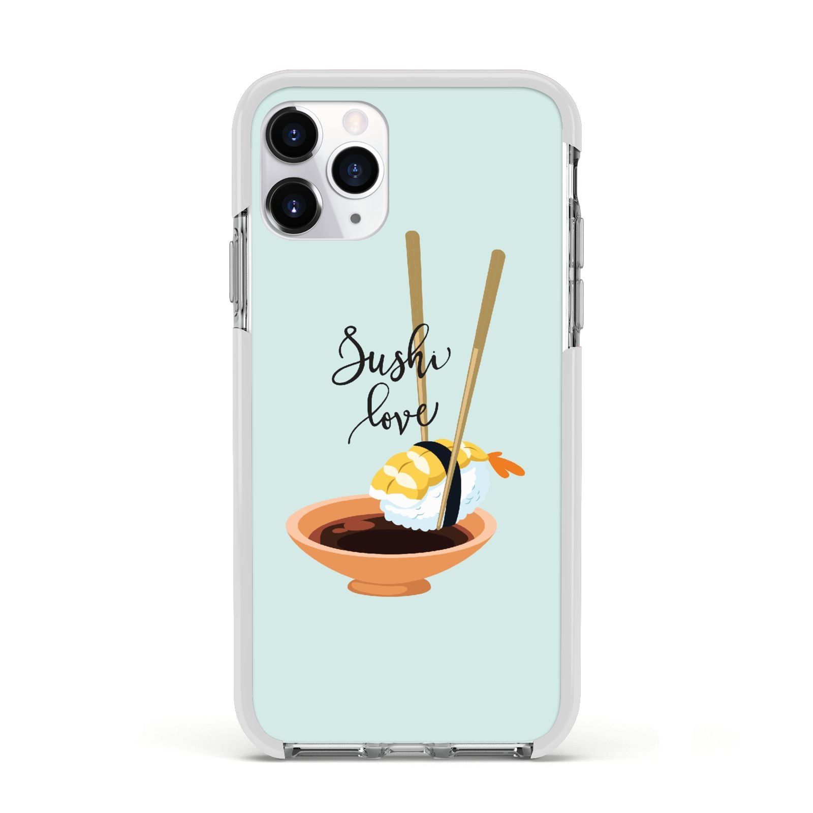 Sushi Love Apple iPhone 11 Pro in Silver with White Impact Case