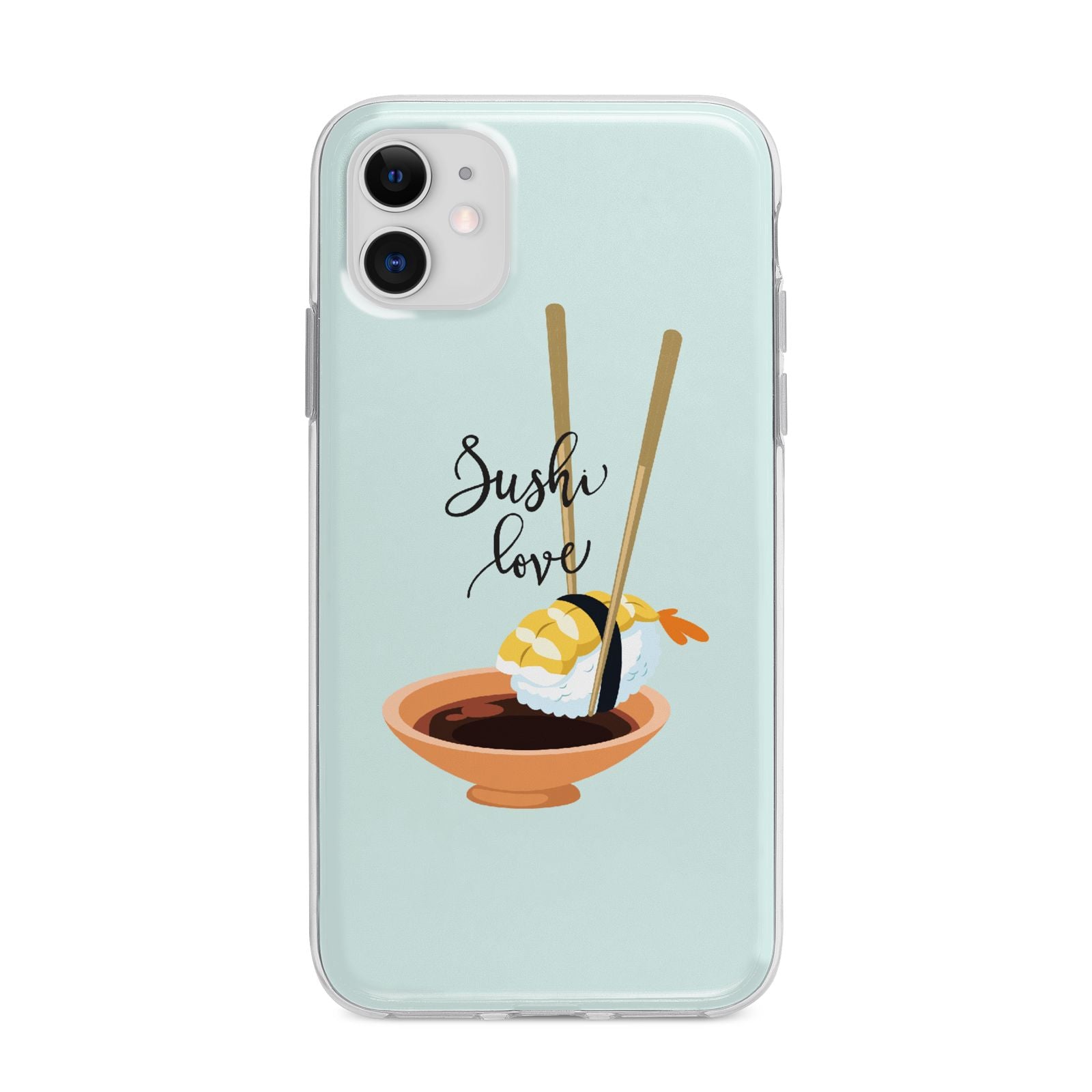 Sushi Love Apple iPhone 11 in White with Bumper Case