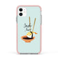 Sushi Love Apple iPhone 11 in White with Pink Impact Case