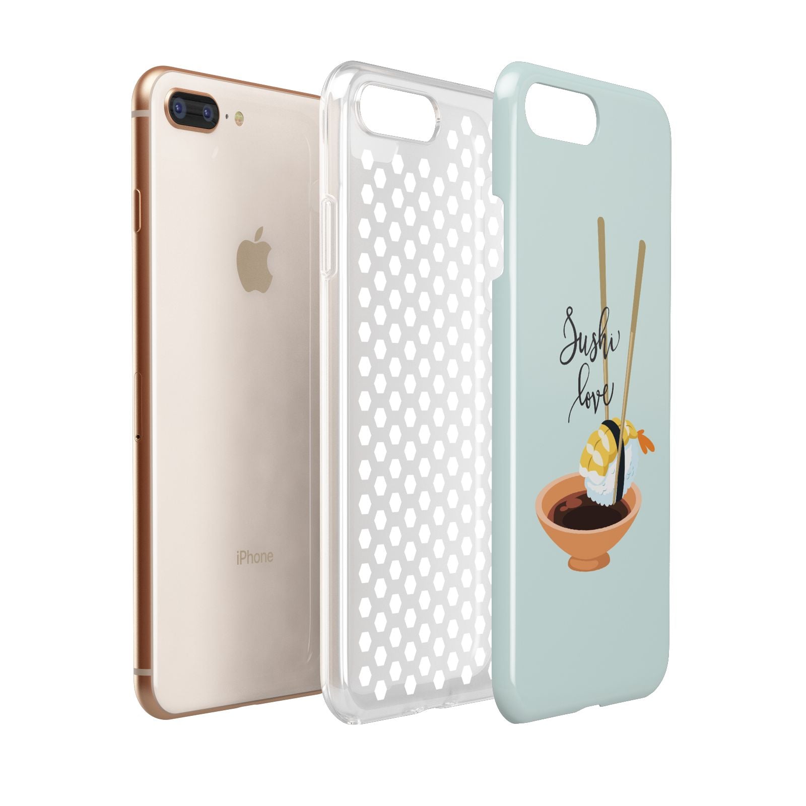 Sushi Love Apple iPhone 7 8 Plus 3D Tough Case Expanded View