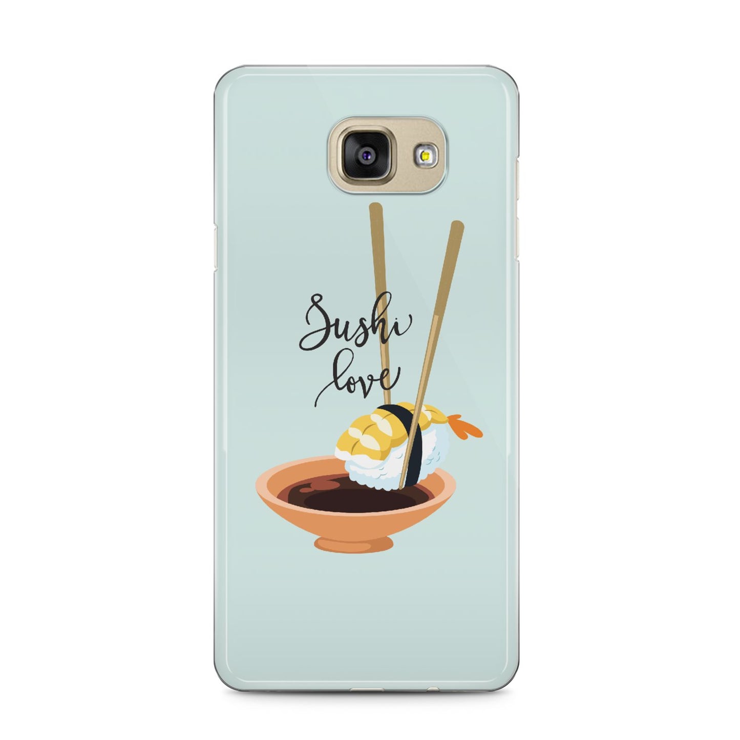 Sushi Love Samsung Galaxy A5 2016 Case on gold phone