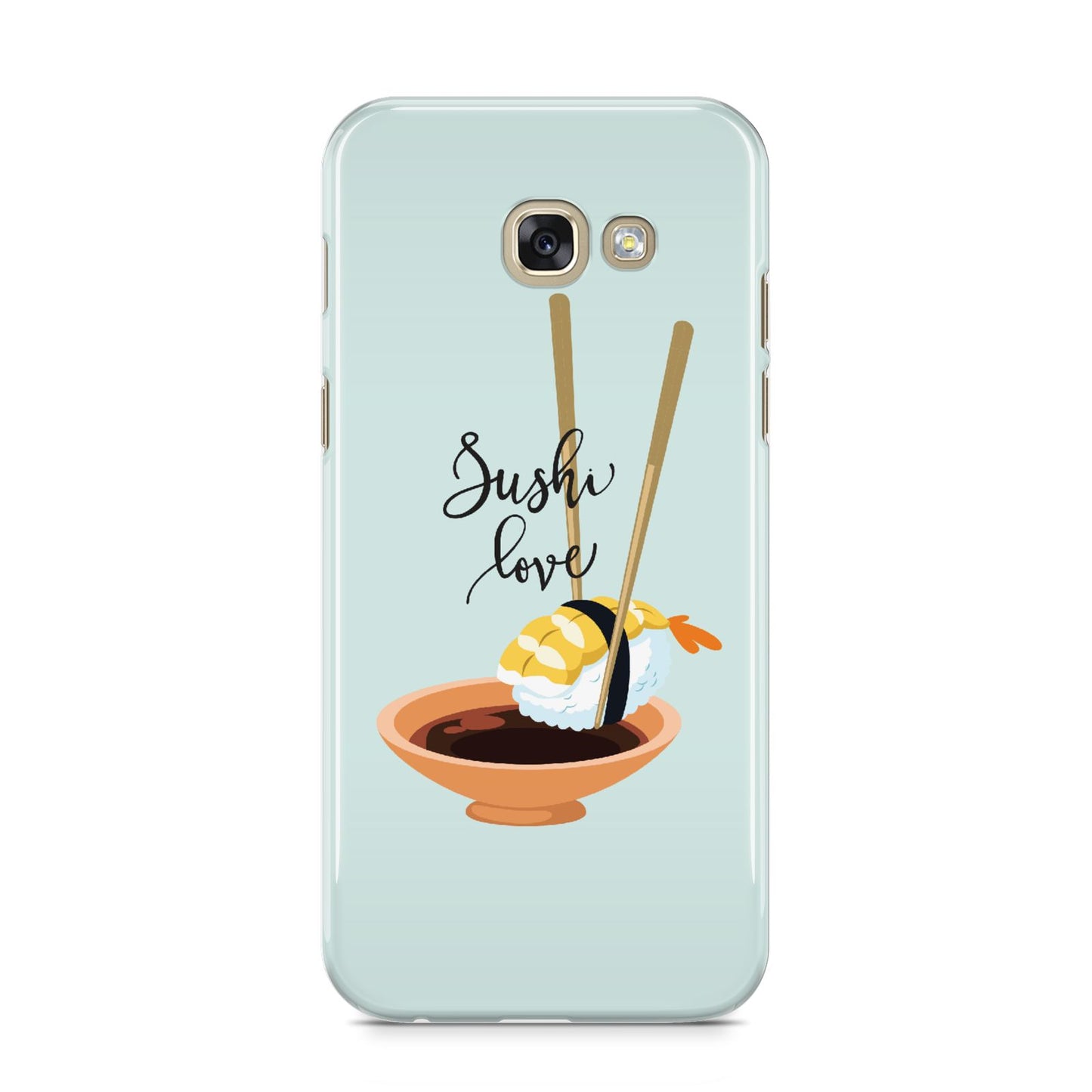 Sushi Love Samsung Galaxy A5 2017 Case on gold phone