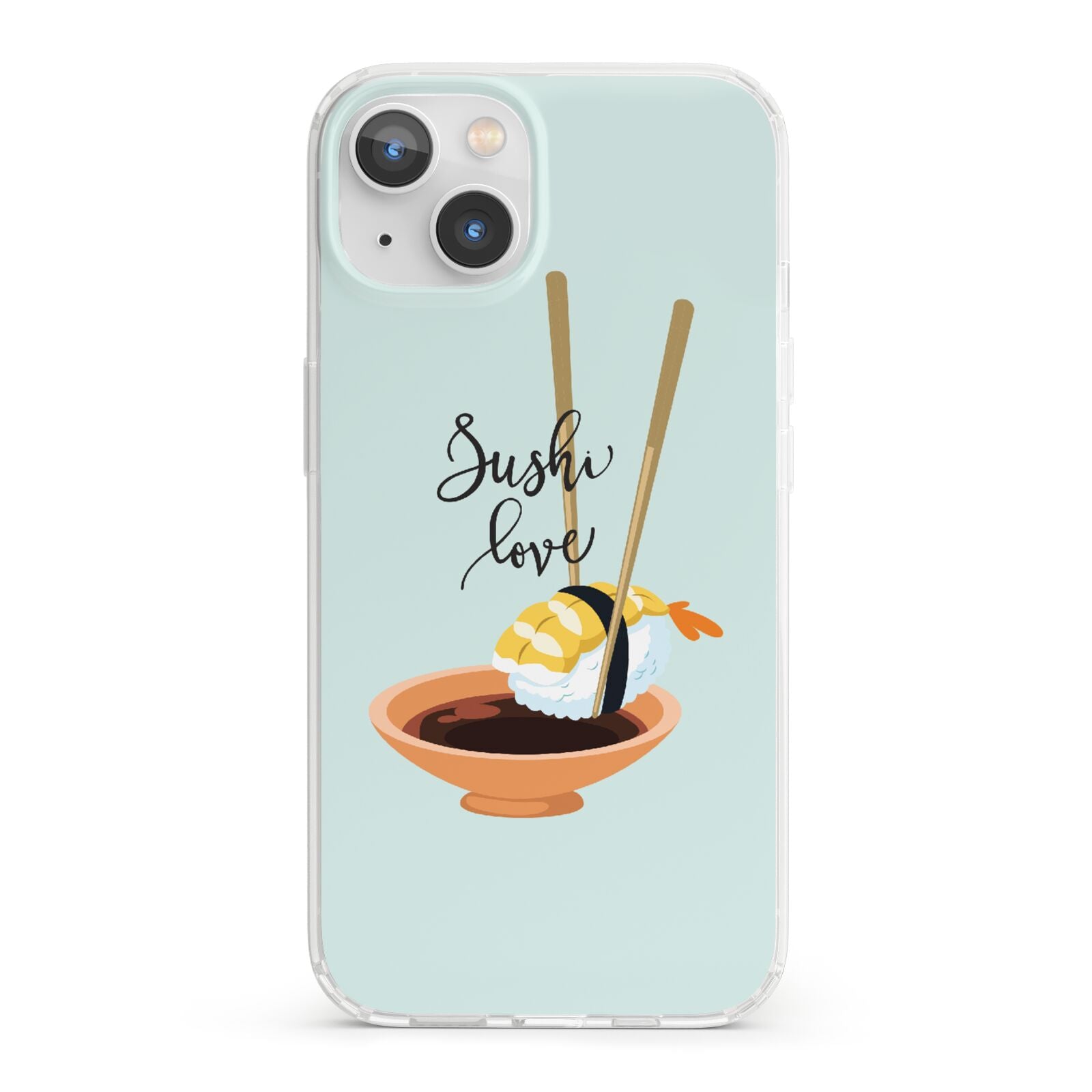 Sushi Love iPhone 13 Clear Bumper Case