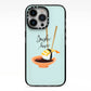 Sushi Love iPhone 13 Pro Black Impact Case on Silver phone