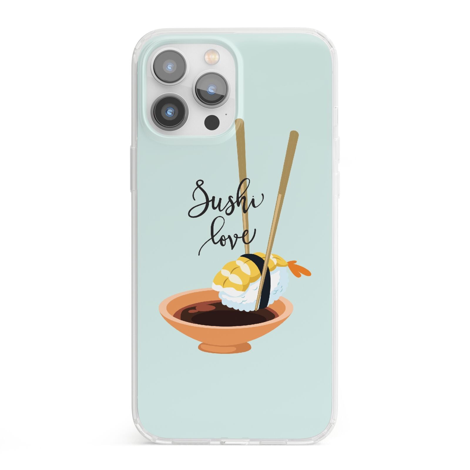 Sushi Love iPhone 13 Pro Max Clear Bumper Case
