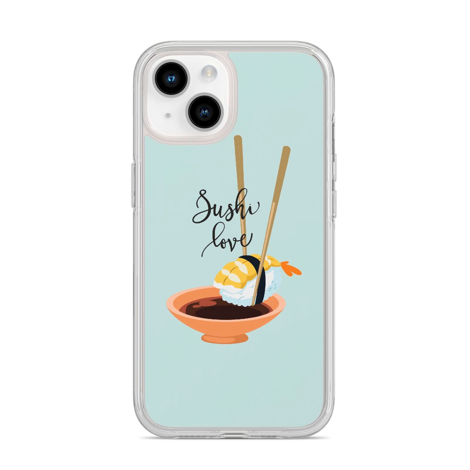 Sushi Love iPhone 14 Clear Tough Case Starlight