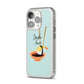 Sushi Love iPhone 14 Pro Clear Tough Case Silver Angled Image