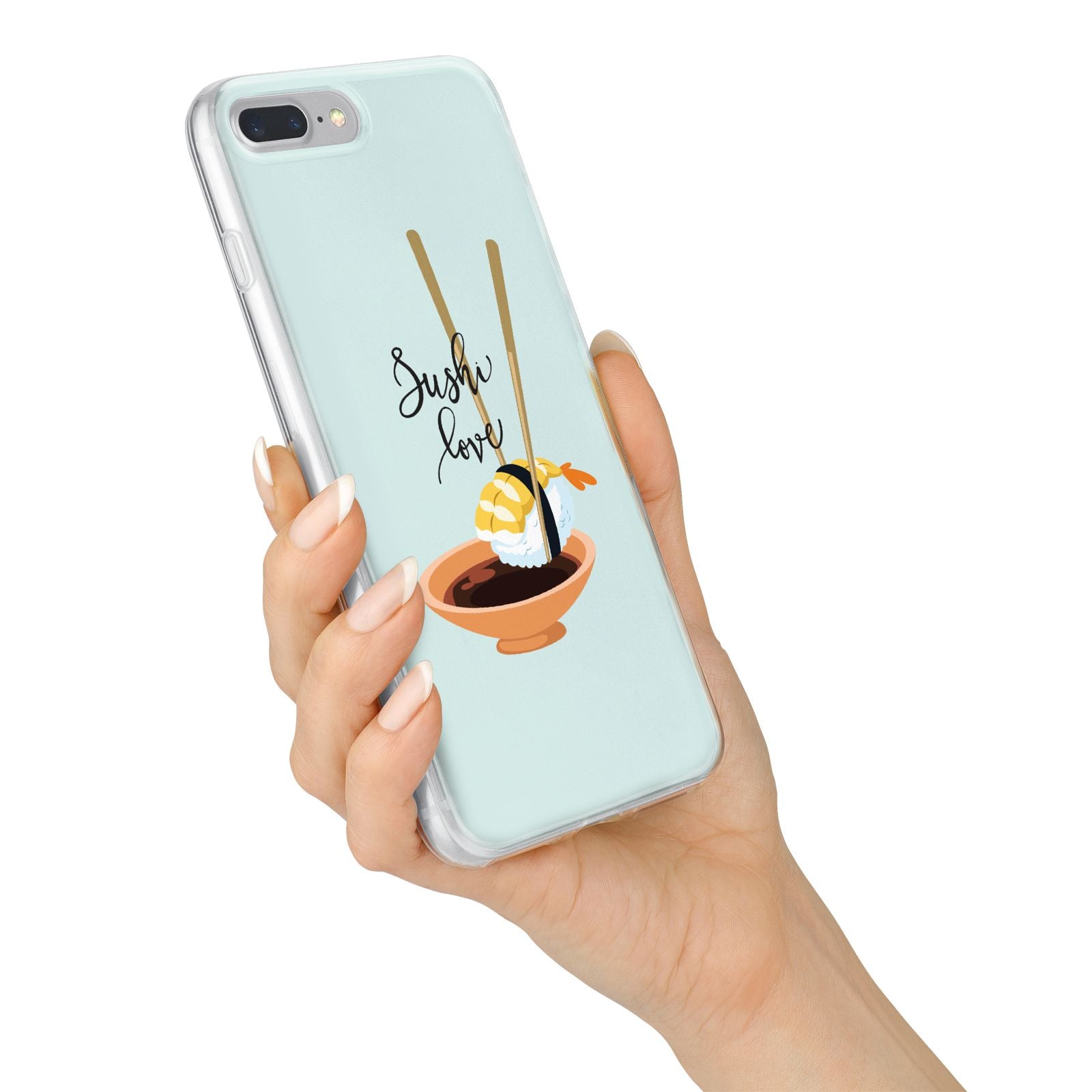 Sushi Love iPhone 7 Plus Bumper Case on Silver iPhone Alternative Image