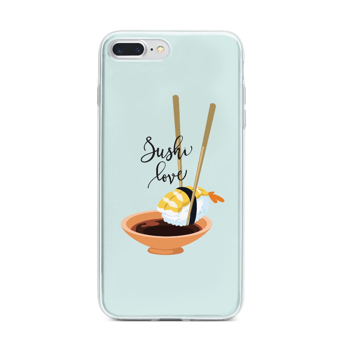Sushi Love iPhone 7 Plus Bumper Case on Silver iPhone