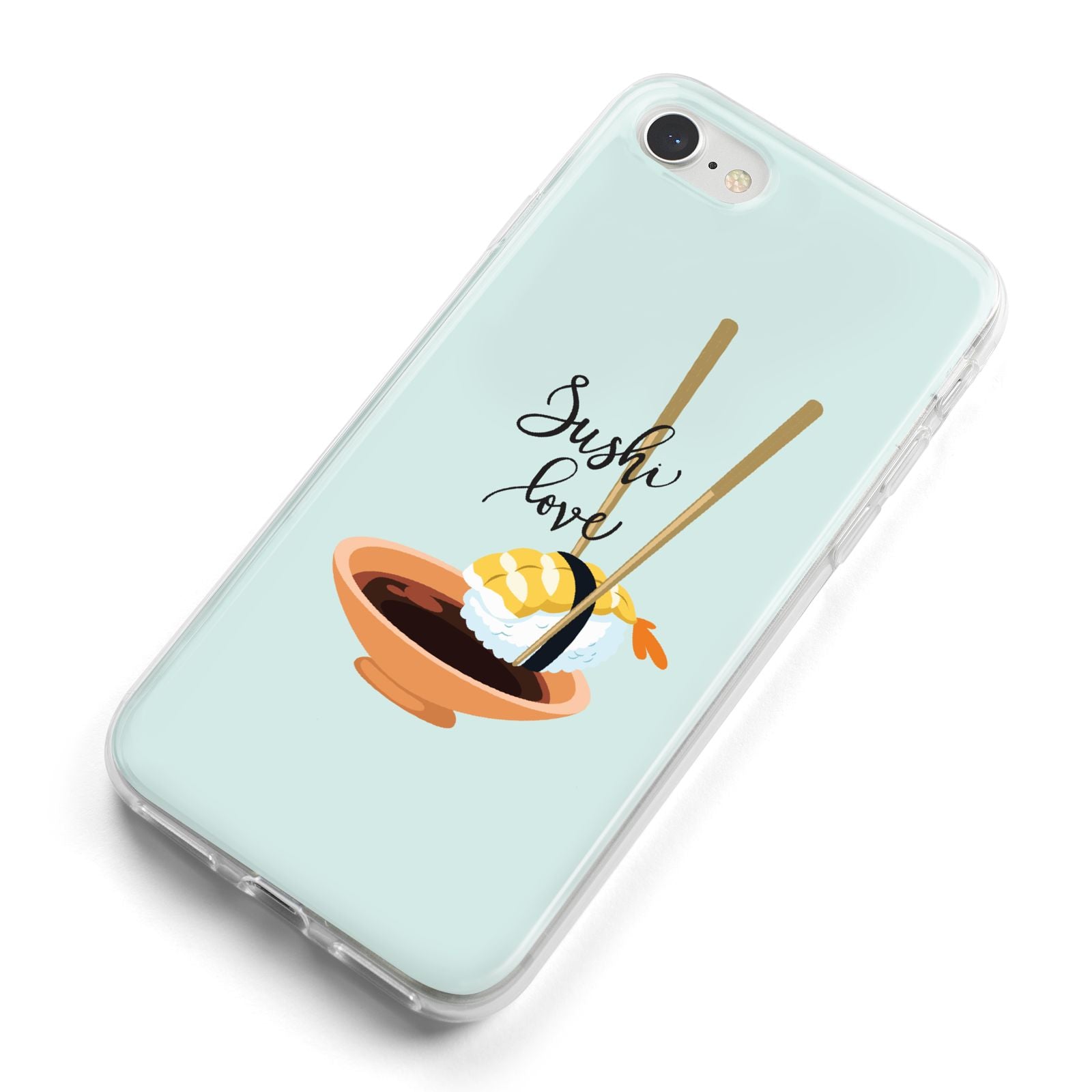 Sushi Love iPhone 8 Bumper Case on Silver iPhone Alternative Image