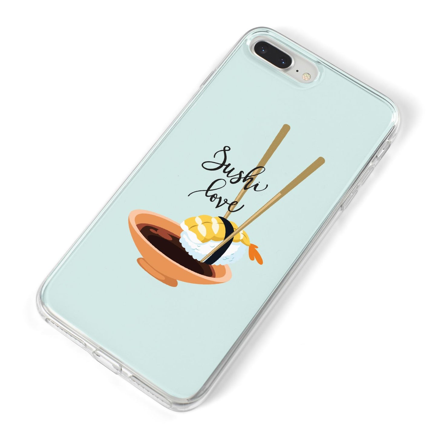 Sushi Love iPhone 8 Plus Bumper Case on Silver iPhone Alternative Image