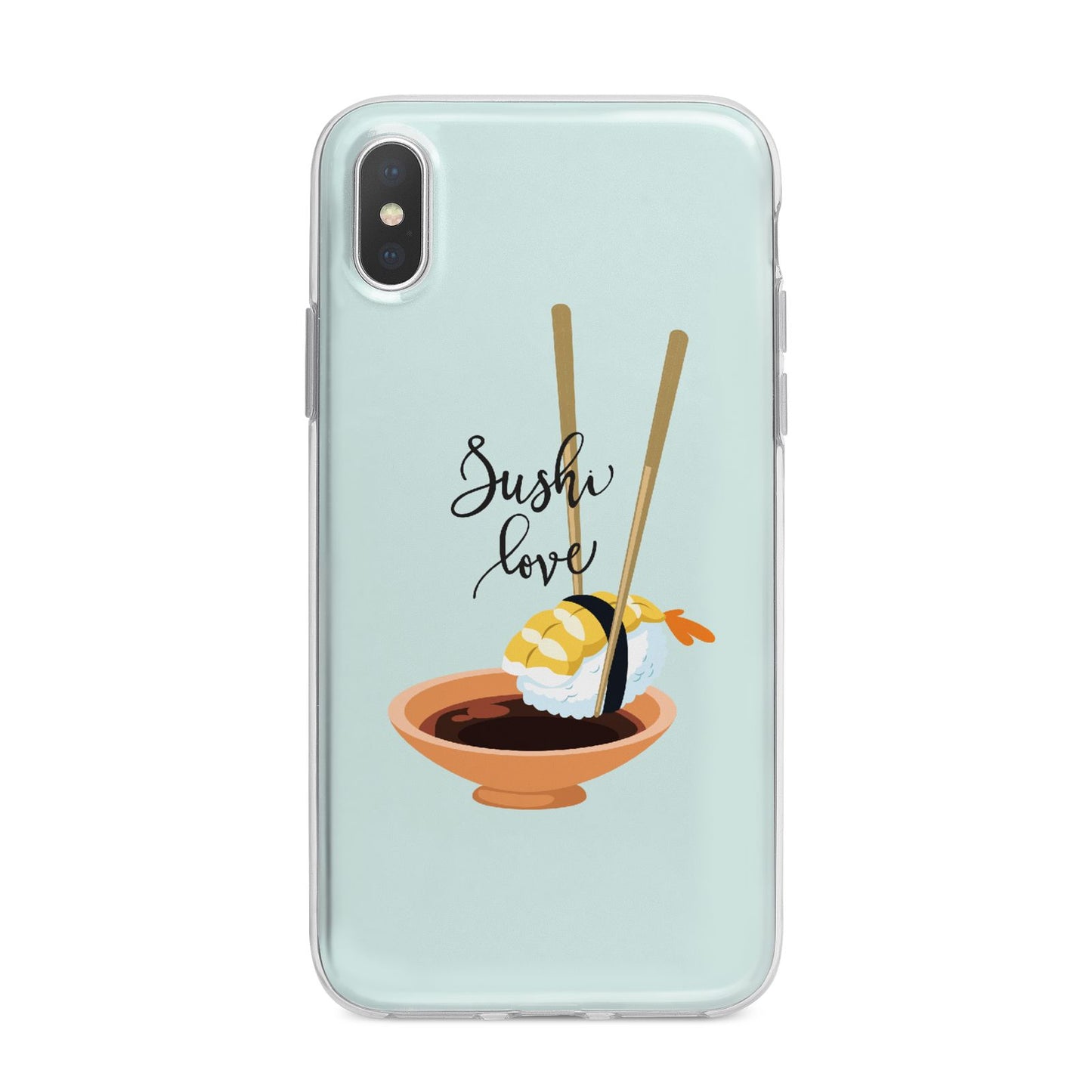 Sushi Love iPhone X Bumper Case on Silver iPhone Alternative Image 1