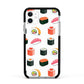 Sushi Pattern 1 Apple iPhone 11 in White with Black Impact Case