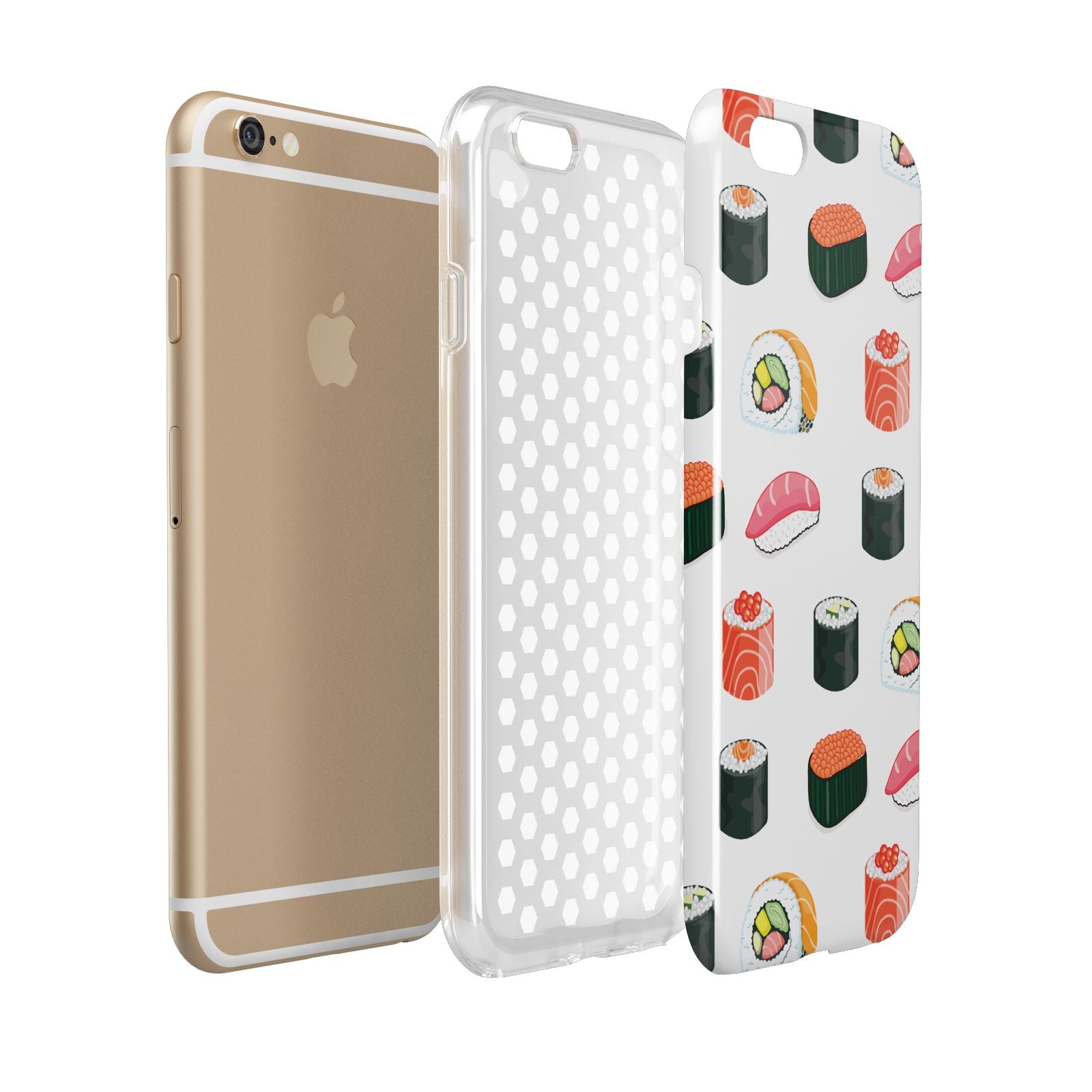 Sushi Pattern 1 Apple iPhone 6 3D Tough Case Expanded view