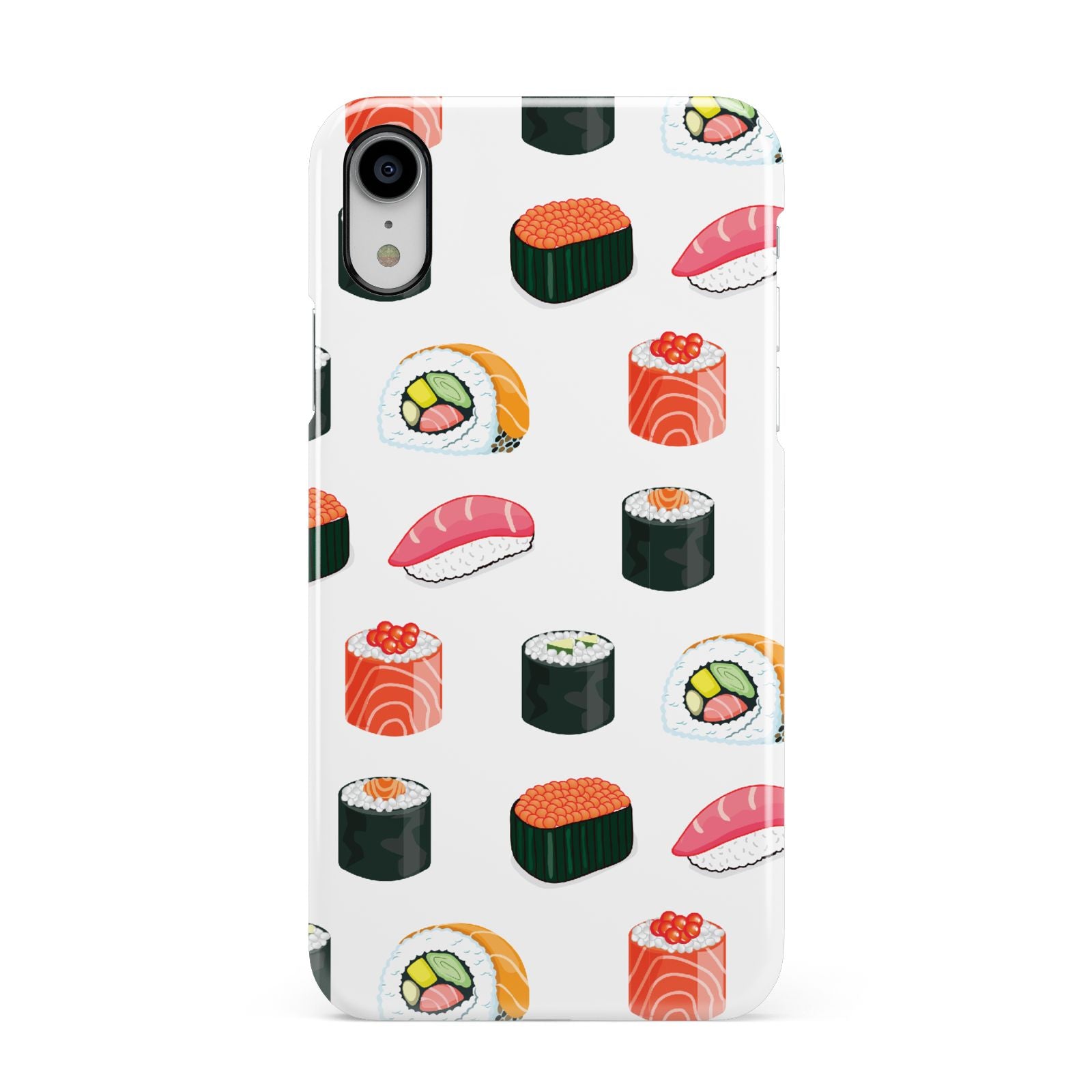 Sushi Pattern 1 Apple iPhone XR White 3D Snap Case