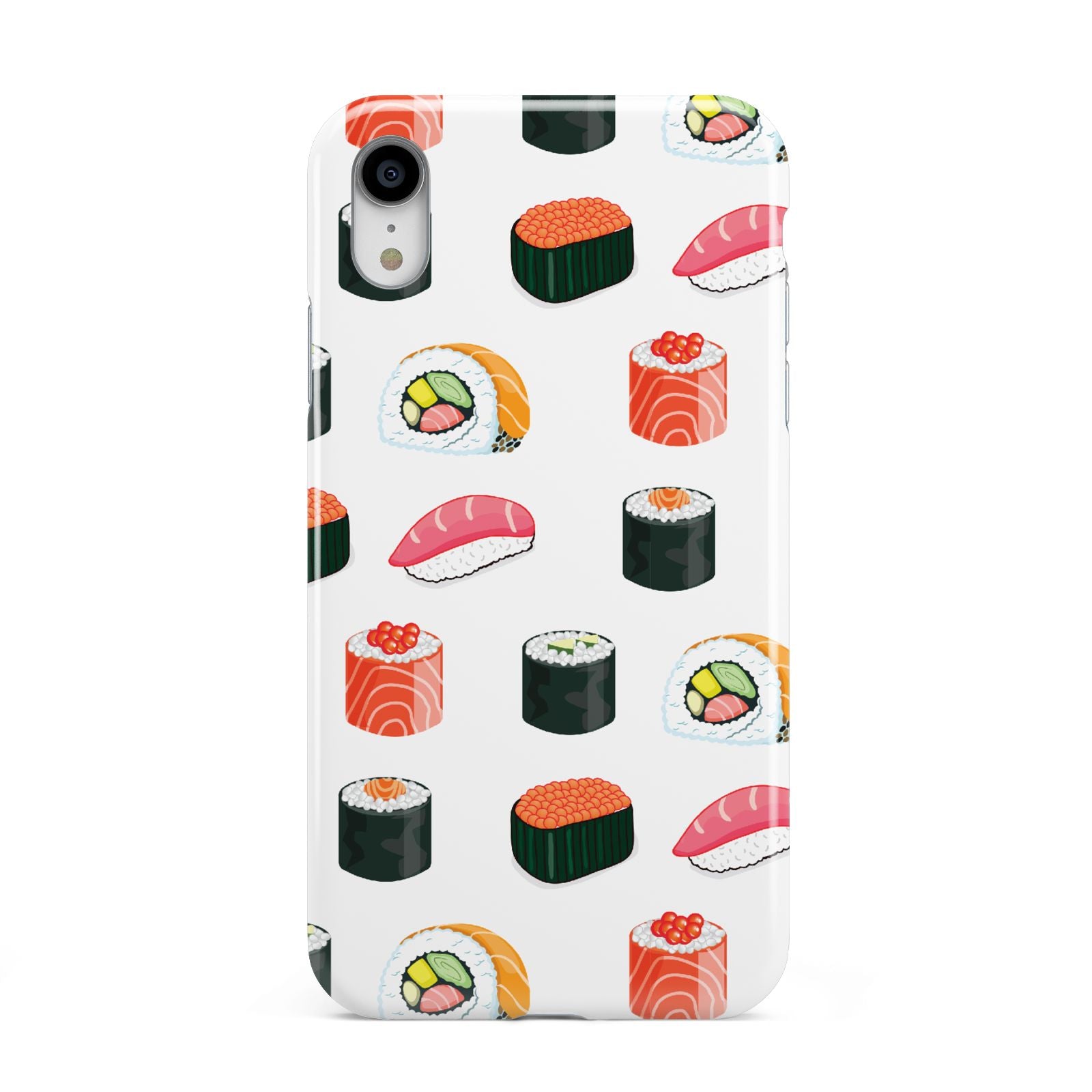 Sushi Pattern 1 Apple iPhone XR White 3D Tough Case