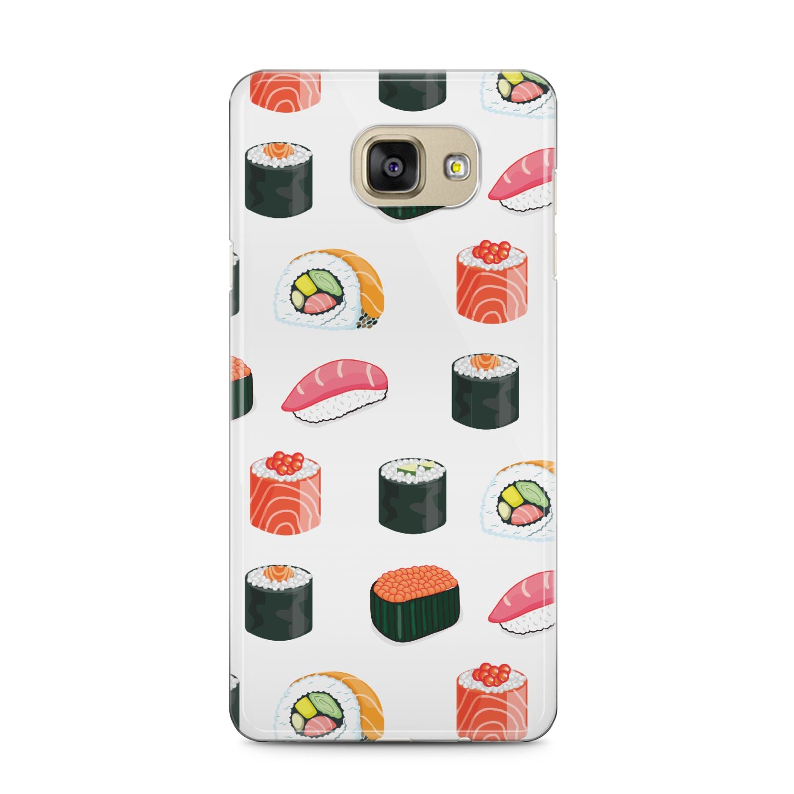Sushi Pattern 1 Samsung Galaxy A5 2016 Case on gold phone