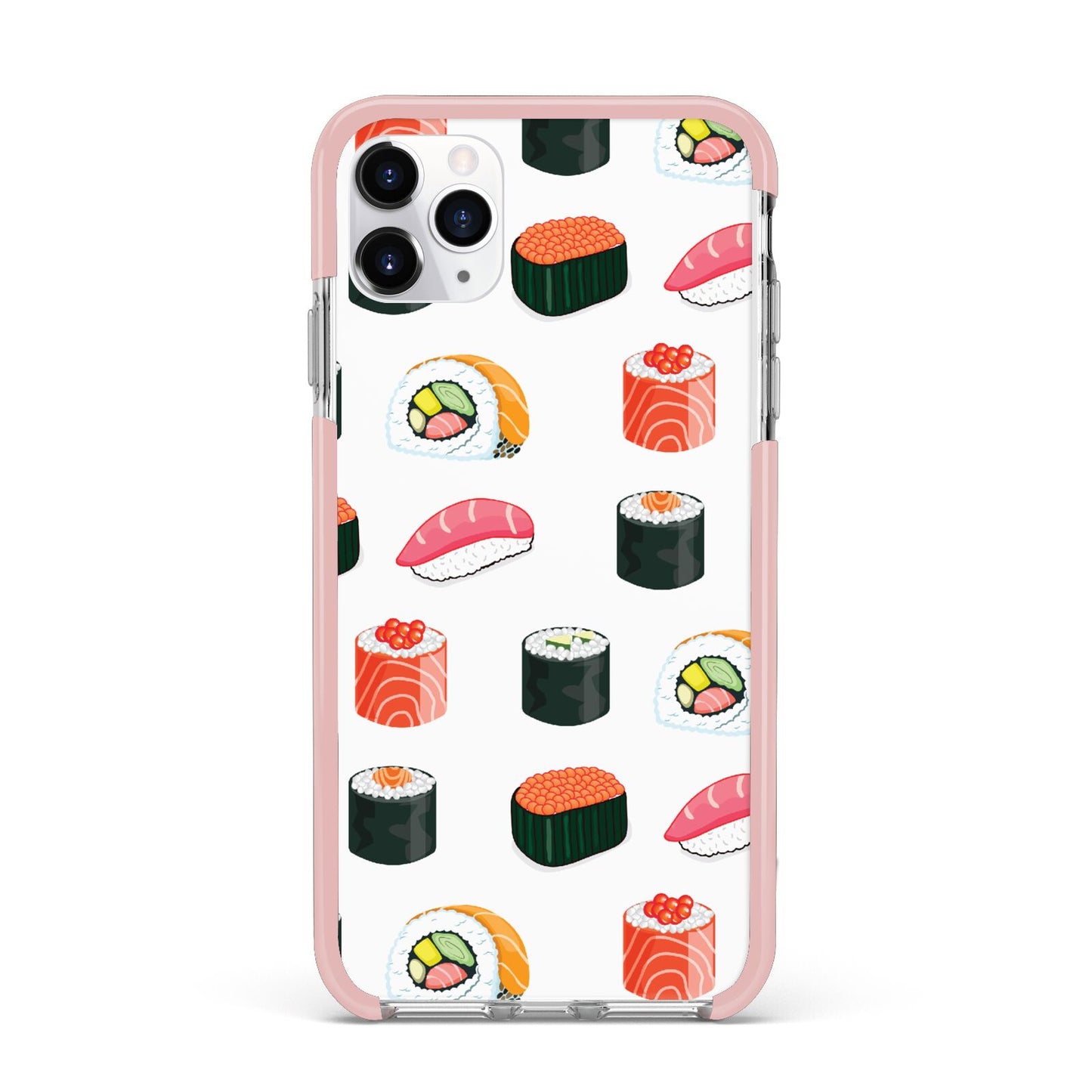 Sushi Pattern 1 iPhone 11 Pro Max Impact Pink Edge Case