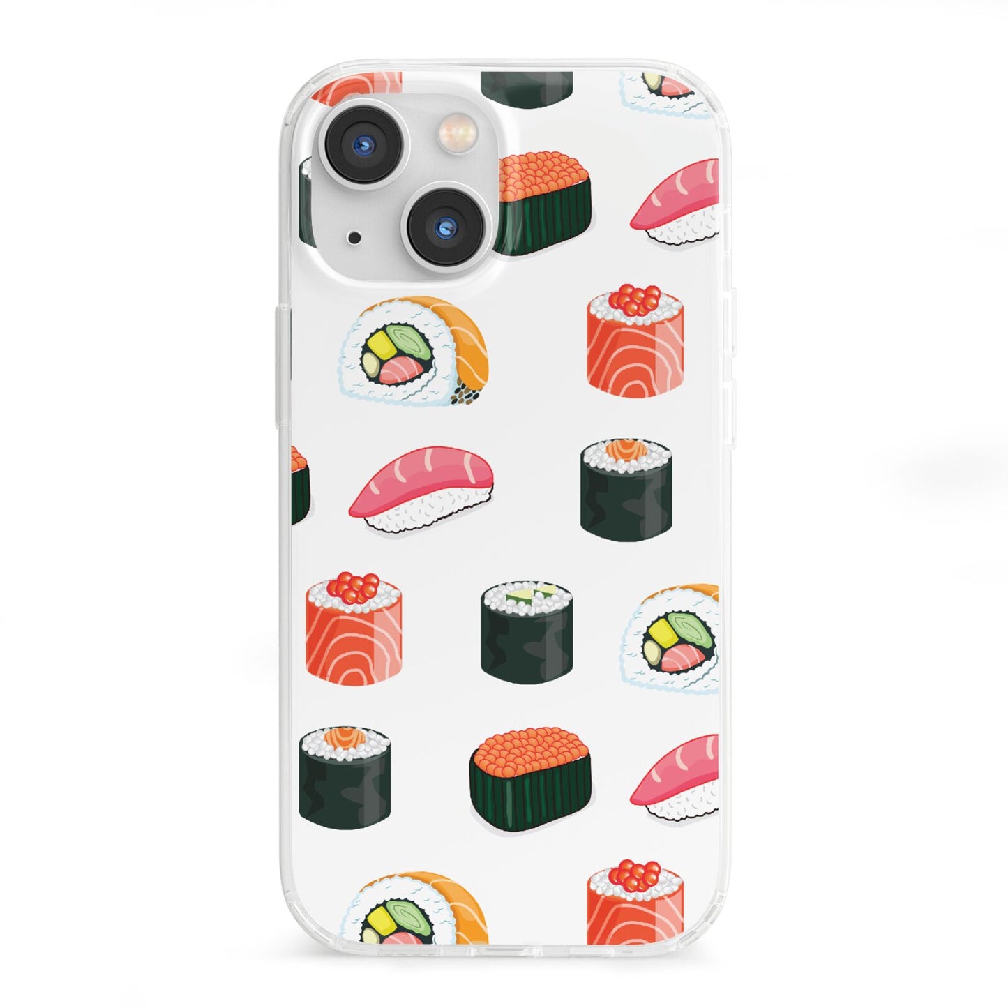 Sushi Pattern 1 iPhone 13 Mini Clear Bumper Case