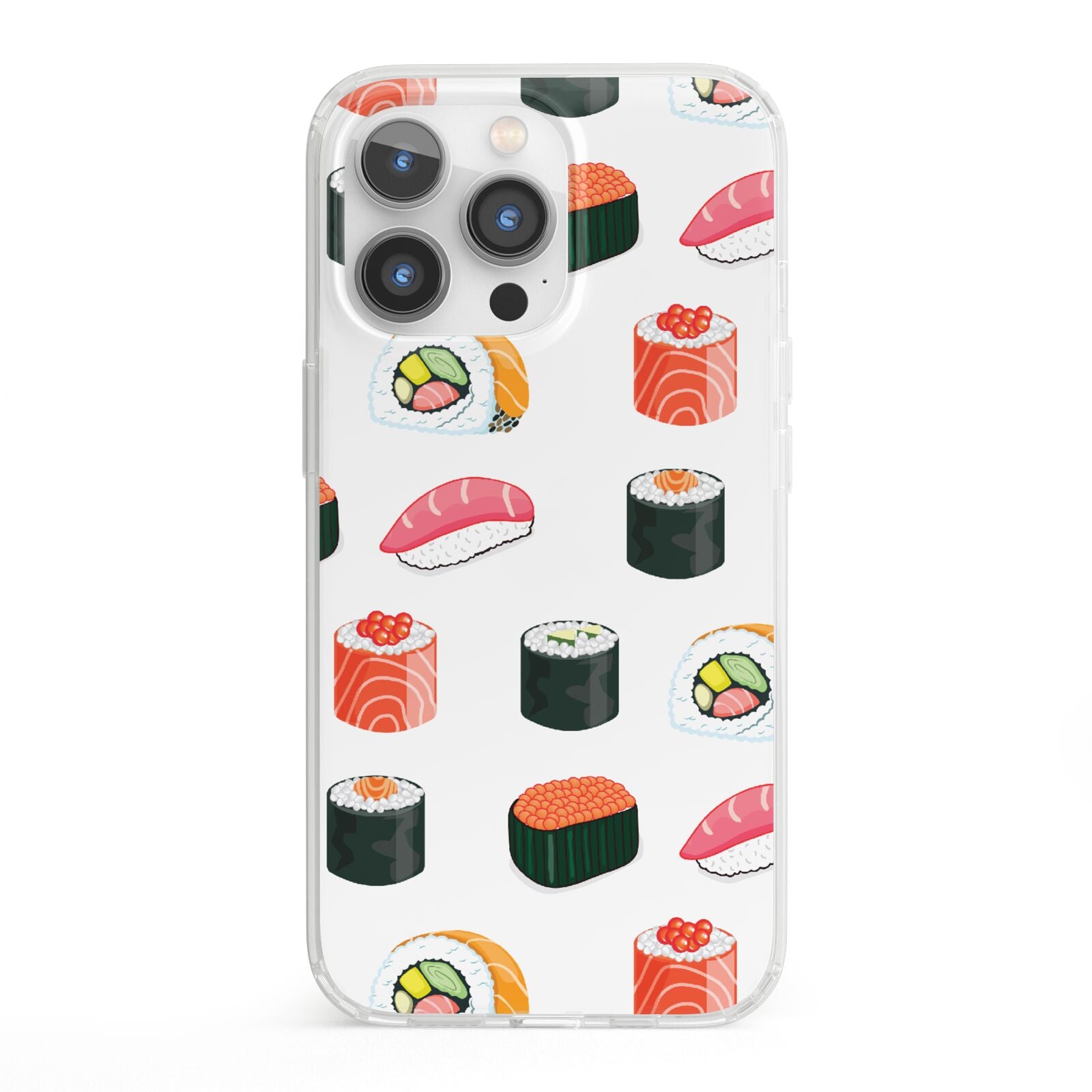 Sushi Pattern 1 iPhone 13 Pro Clear Bumper Case