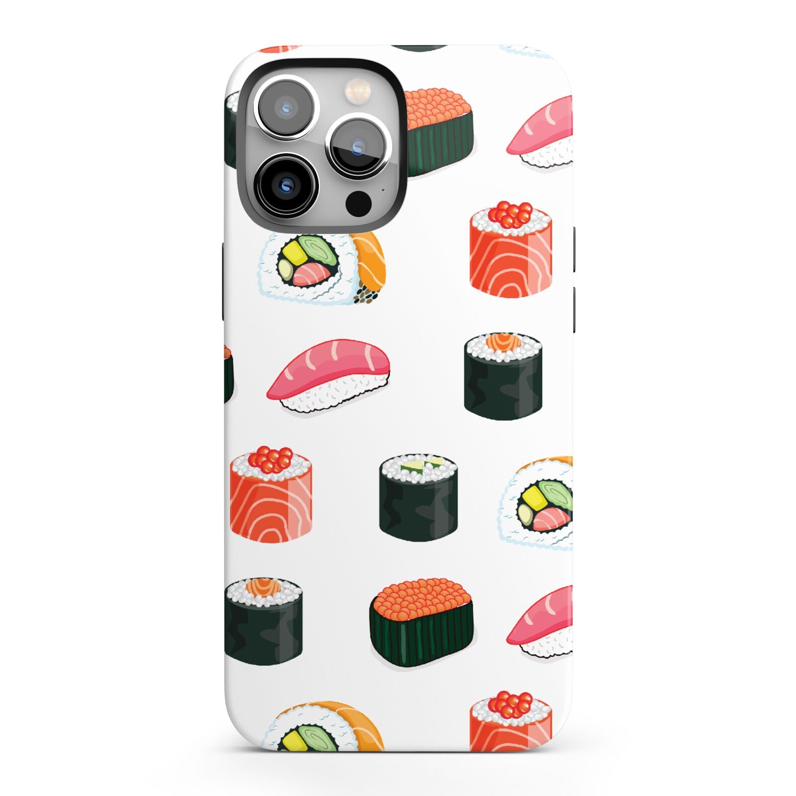 Sushi Pattern 1 iPhone 13 Pro Max Full Wrap 3D Tough Case
