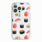 Sushi Pattern 1 iPhone 13 Pro TPU Impact Case with White Edges