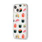 Sushi Pattern 1 iPhone 14 Clear Tough Case Starlight Angled Image