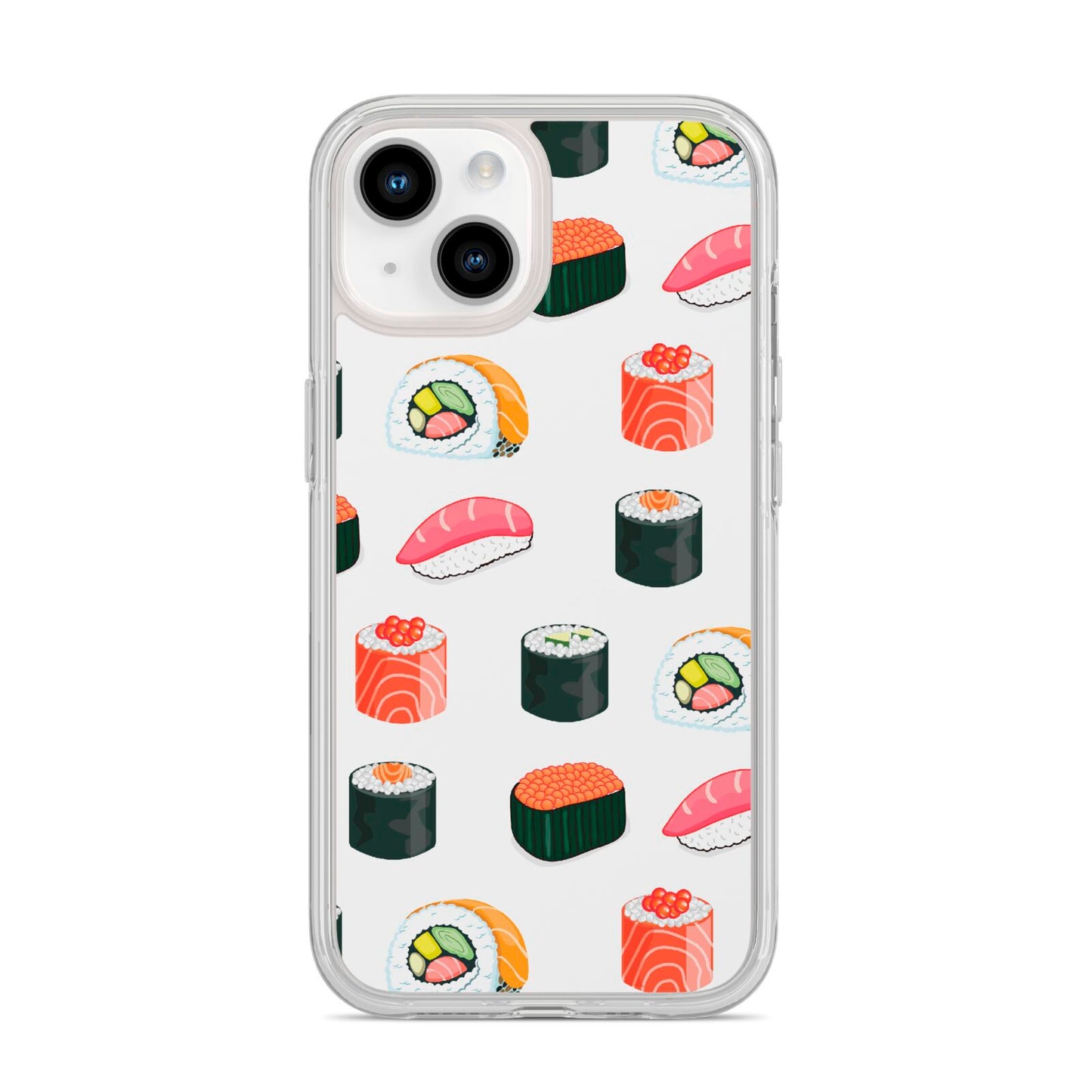 Sushi Pattern 1 iPhone 14 Clear Tough Case Starlight