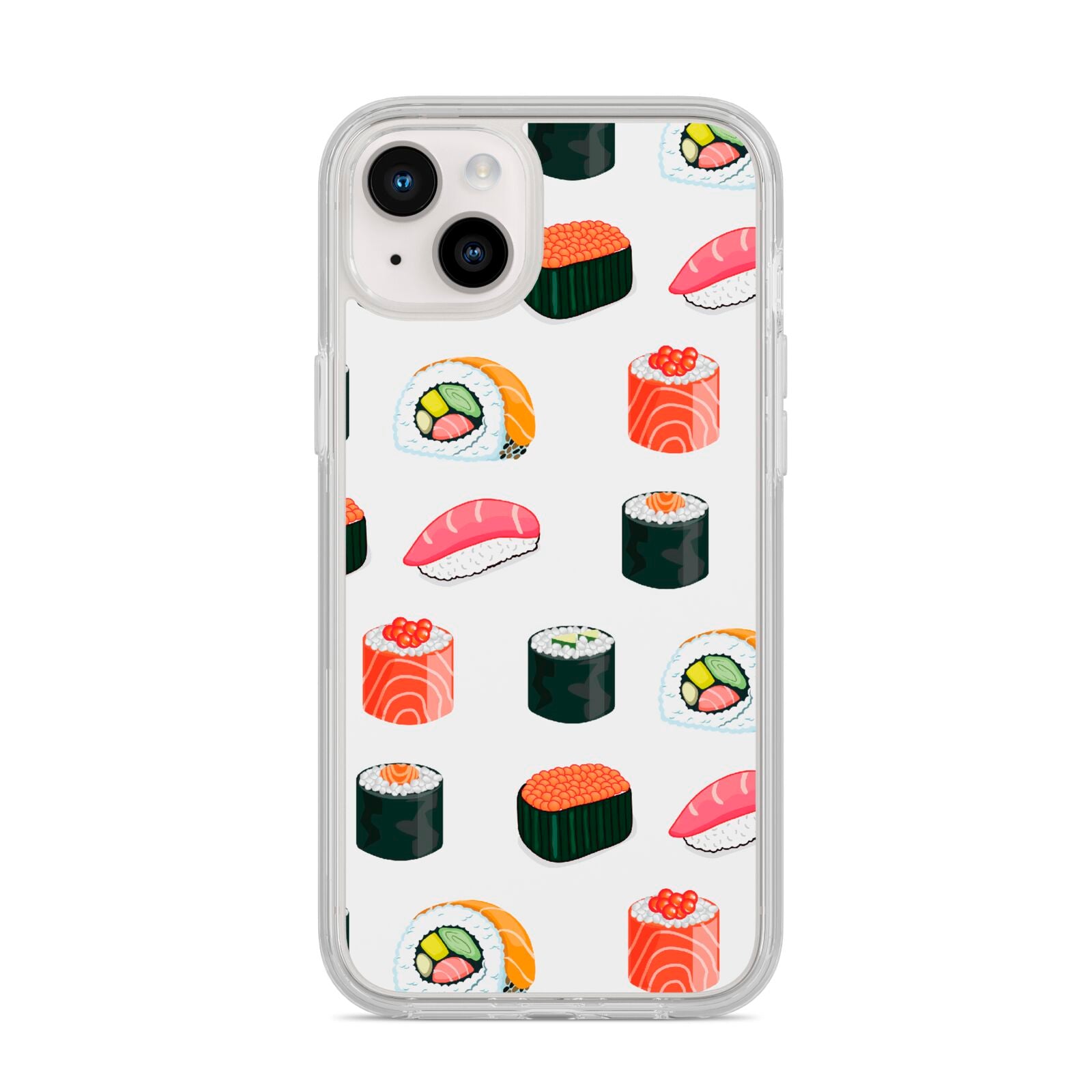 Sushi Pattern 1 iPhone 14 Plus Clear Tough Case Starlight