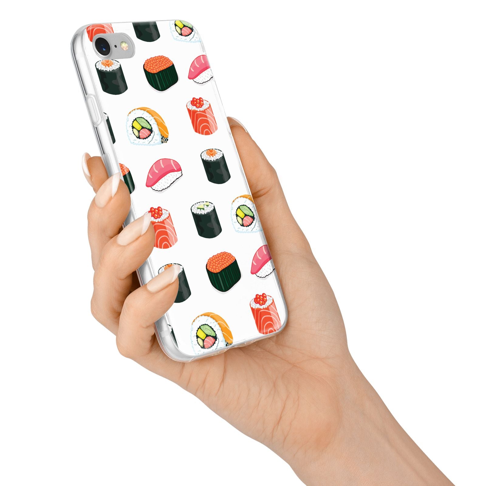 Sushi Pattern 1 iPhone 7 Bumper Case on Silver iPhone Alternative Image