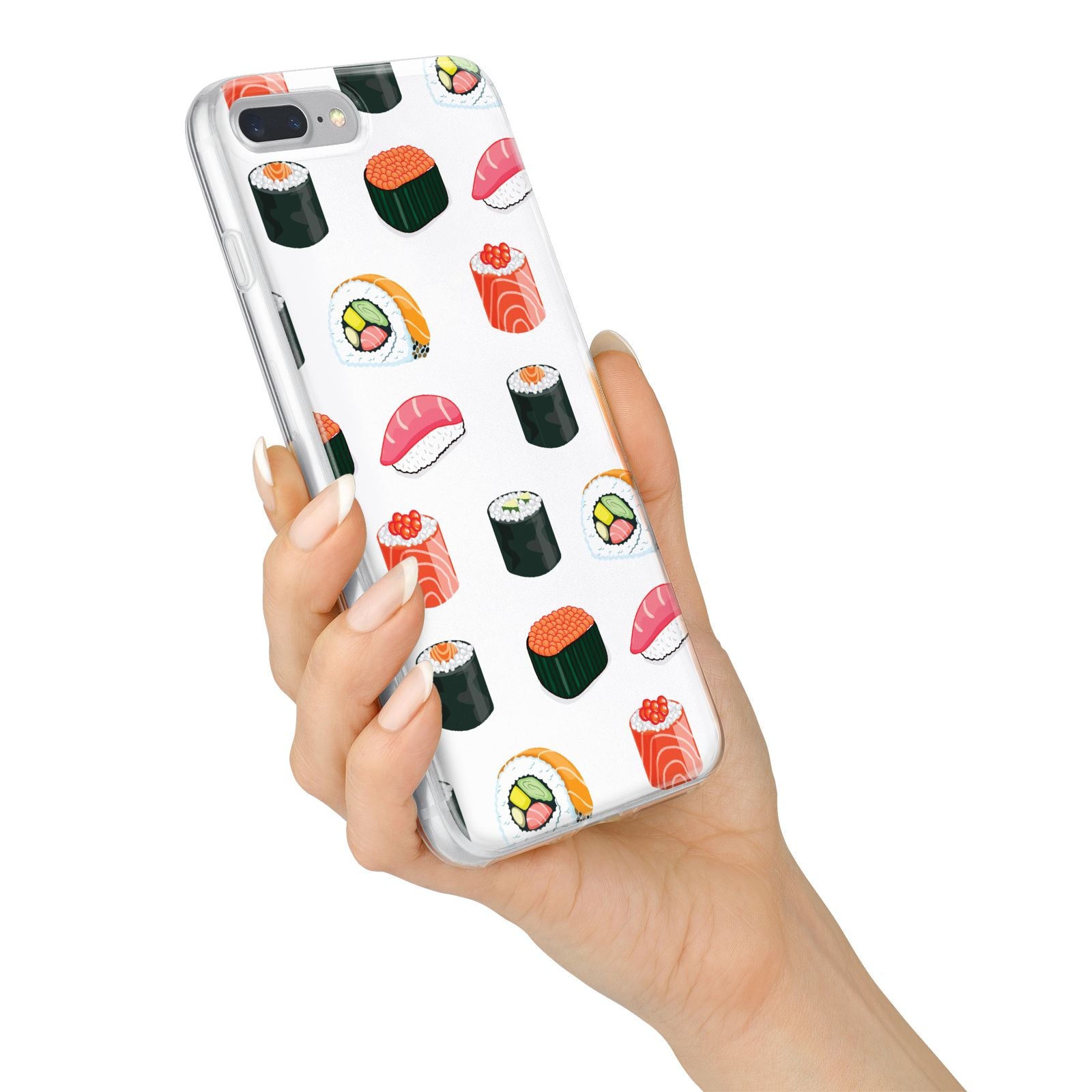 Sushi Pattern 1 iPhone 7 Plus Bumper Case on Silver iPhone Alternative Image