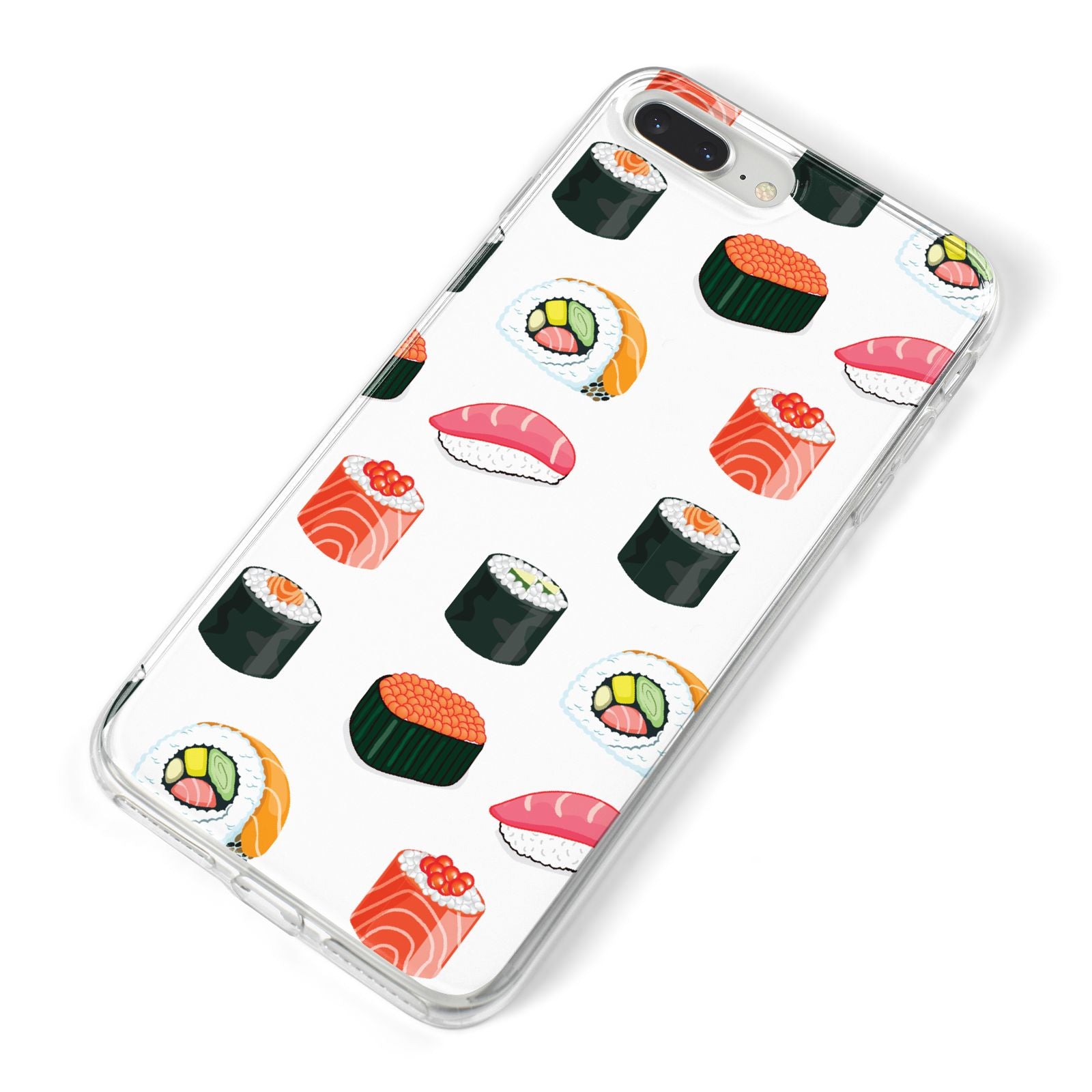Sushi Pattern 1 iPhone 8 Plus Bumper Case on Silver iPhone Alternative Image