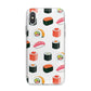 Sushi Pattern 1 iPhone X Bumper Case on Silver iPhone Alternative Image 1