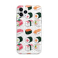 Sushi Pattern 2 Apple iPhone 11 Pro Max in Silver with Bumper Case