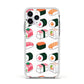 Sushi Pattern 2 Apple iPhone 11 Pro in Silver with White Impact Case