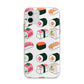 Sushi Pattern 2 Apple iPhone 11 in White with Bumper Case