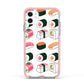 Sushi Pattern 2 Apple iPhone 11 in White with Pink Impact Case