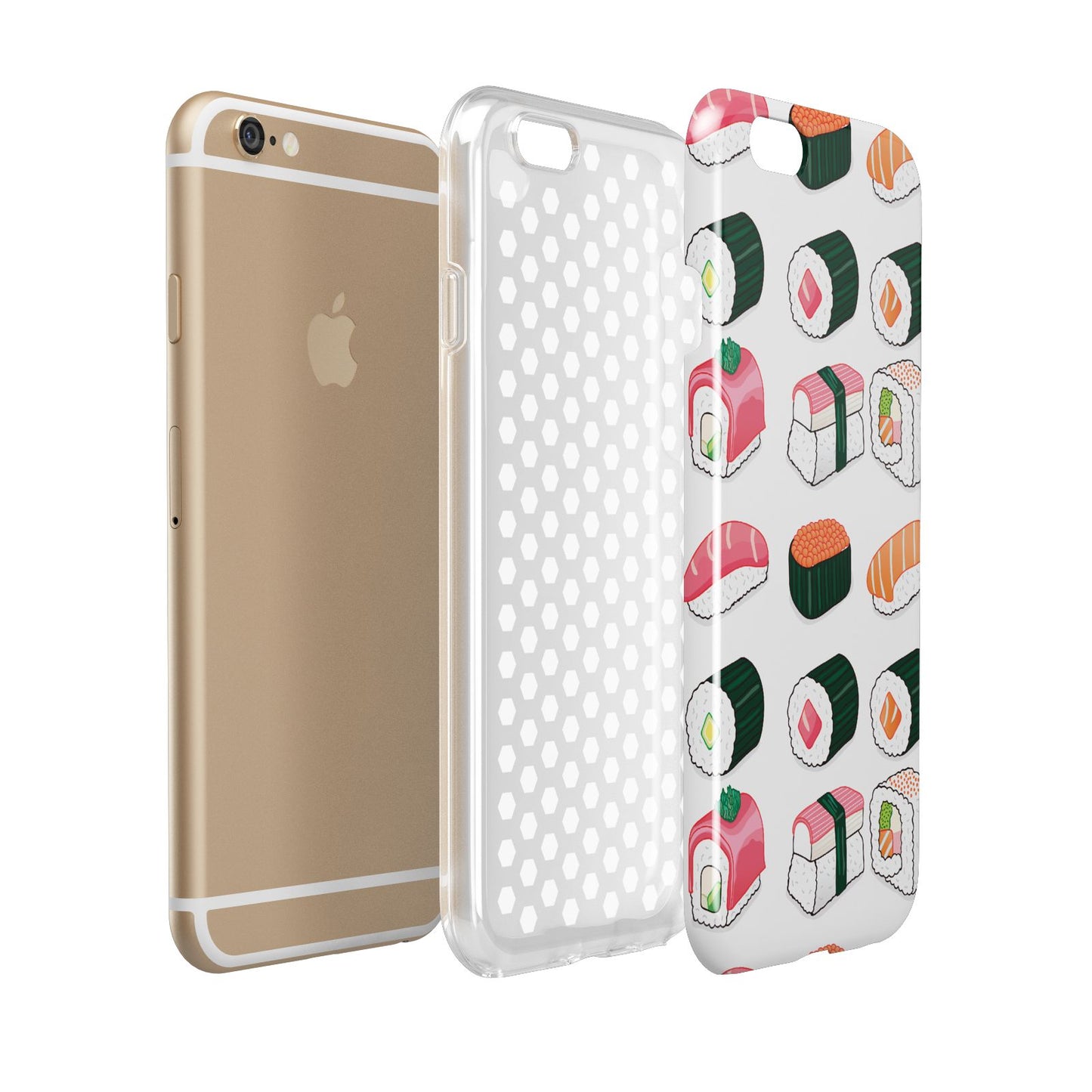 Sushi Pattern 2 Apple iPhone 6 3D Tough Case Expanded view