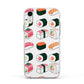 Sushi Pattern 2 Apple iPhone XR Impact Case White Edge on Silver Phone