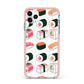 Sushi Pattern 2 iPhone 11 Pro Max Impact Pink Edge Case