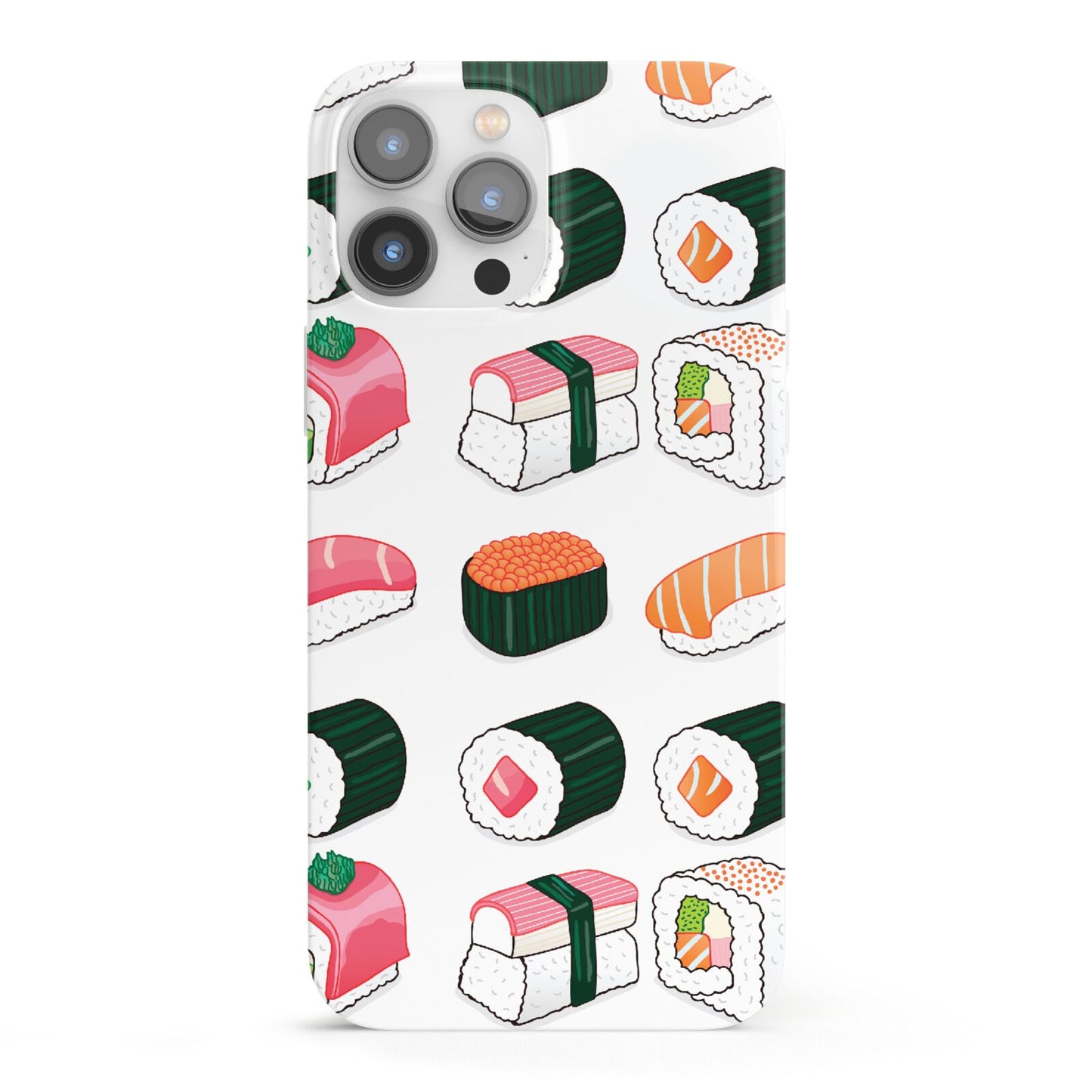 Sushi Pattern 2 iPhone 13 Pro Max Full Wrap 3D Snap Case