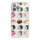 Sushi Pattern 2 iPhone 13 Pro Max TPU Impact Case with Pink Edges