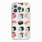 Sushi Pattern 2 iPhone 13 Pro TPU Impact Case with Pink Edges