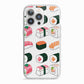 Sushi Pattern 2 iPhone 13 Pro TPU Impact Case with White Edges