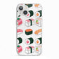 Sushi Pattern 2 iPhone 13 TPU Impact Case with White Edges