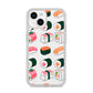 Sushi Pattern 2 iPhone 14 Clear Tough Case Starlight
