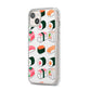 Sushi Pattern 2 iPhone 14 Plus Clear Tough Case Starlight Angled Image