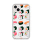 Sushi Pattern 2 iPhone 14 Plus Clear Tough Case Starlight