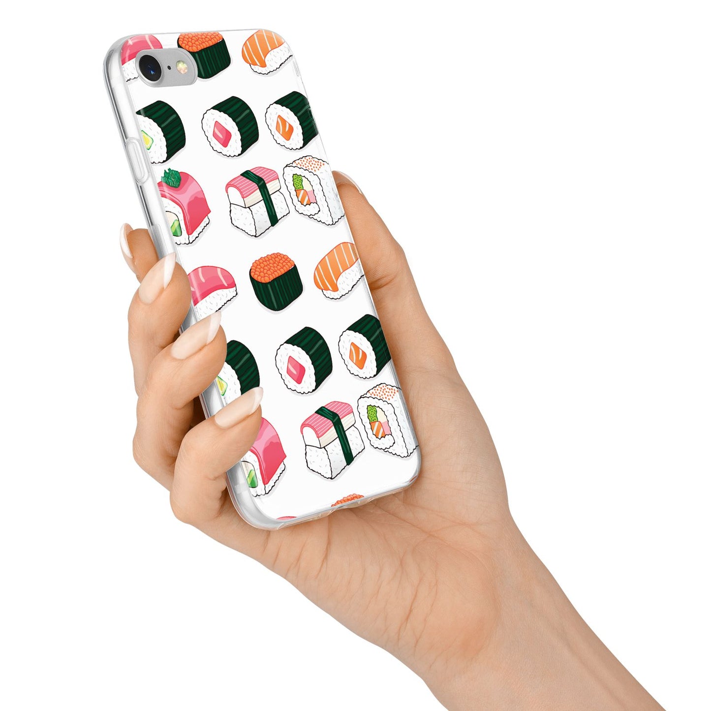 Sushi Pattern 2 iPhone 7 Bumper Case on Silver iPhone Alternative Image