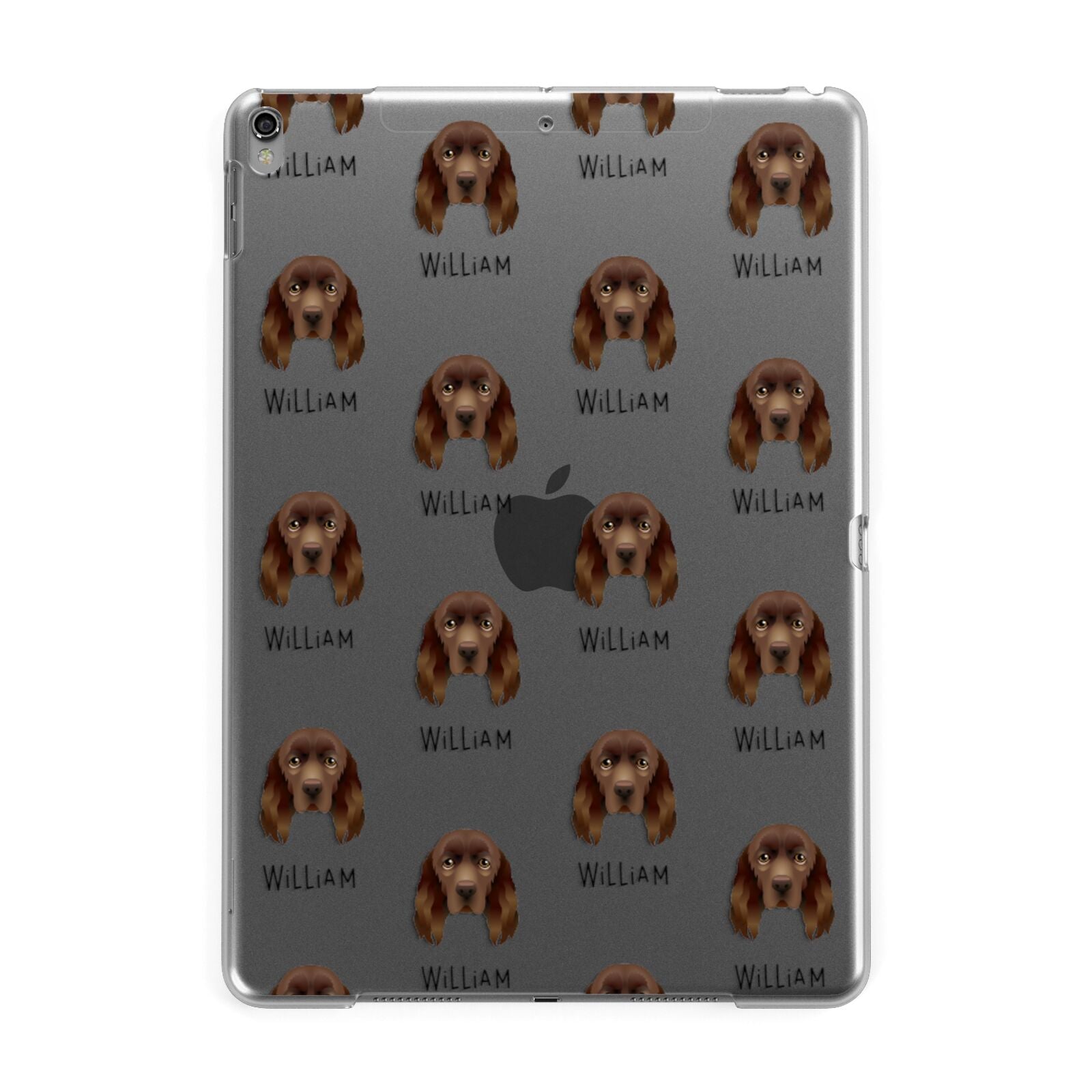 Sussex Spaniel Icon with Name Apple iPad Grey Case